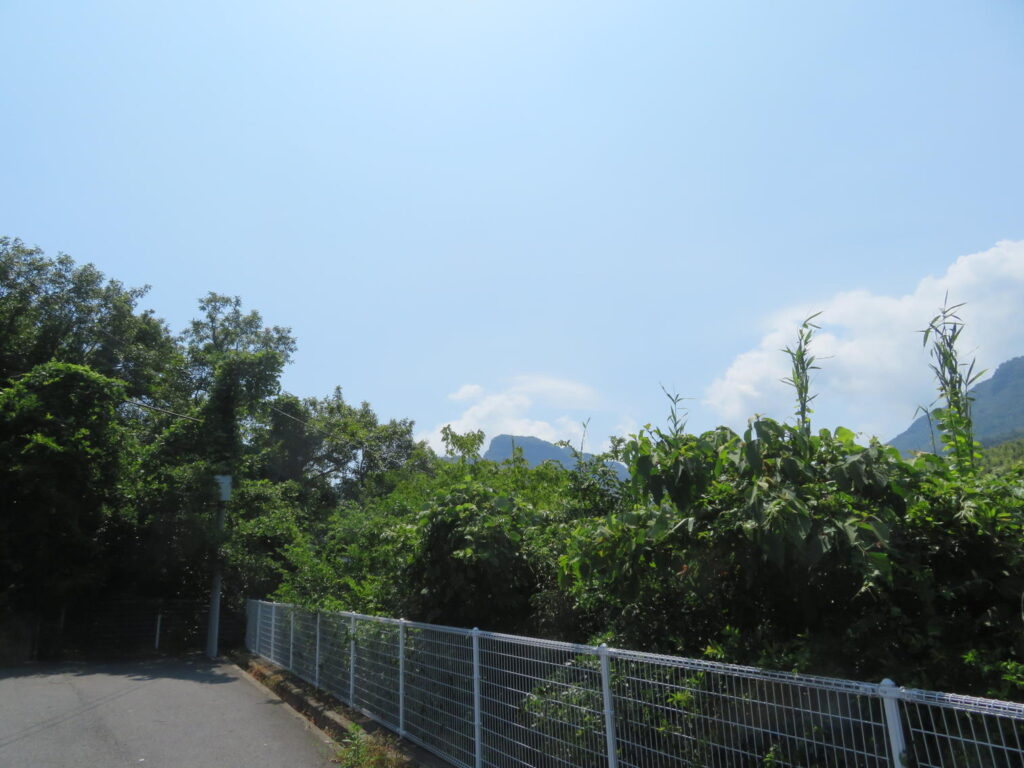 大部地区の住宅脇の道路